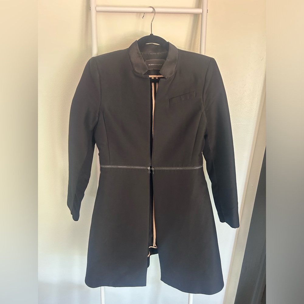 BCBGMaxAzria Black Trench Coat
